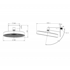 Верхний душ WONZON & WOGHAND, Хром (WW-HS099-CR)