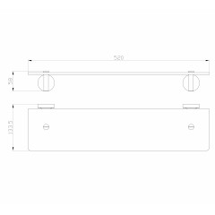 Стеклянная полка для ванной WONZON & WOGHAND SIMPLE, Хром (WW-6527)