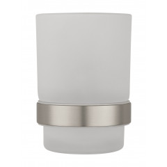 Стакан для зубных щеток с держателем WONZON & WOGHAND POLO, Брашированный никель (WW-8921-BN)