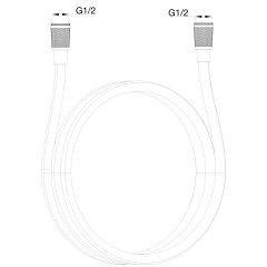 Шланг для душа в силиконовой оплётке 1000 мм WONZON & WOGHAND, Хром (WW-RG01-1000-CR)