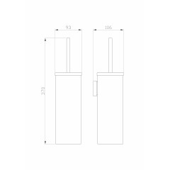 Туалетный ершик в комплекте WONZON & WOGHAND EASY, Хром (WW-8119)