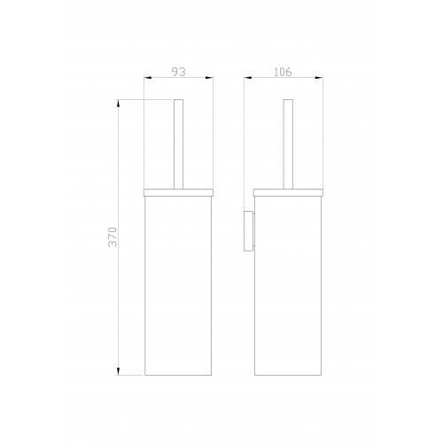 Туалетный ершик в комплекте WONZON & WOGHAND EASY, Хром (WW-8119)