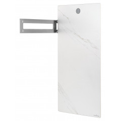 Полотенцесушитель электрический с каменной плитой Белый мрамор WONZON & WOGHAND STUTTGART, Темный графит (WW-A501-GM)