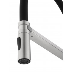 Смеситель для кухни с гибким изливом WONZON & WOGHAND, Брашированный никель (WW-88438003-BN)