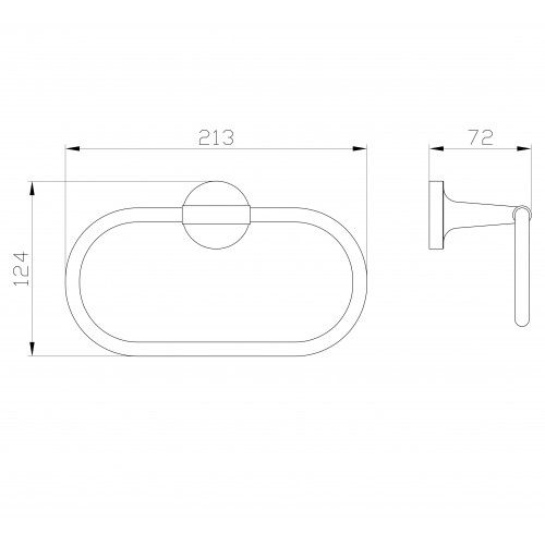 Кольцо для полотенец WONZON & WOGHAND SIMPLE, Хром (WW-6513)