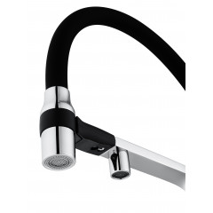 Смеситель для кухни с гибким изливом и подключением фильтра WONZON & WOGHAND, Хром (WW-88458013-CR)