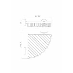 Полка для ванной угловая WONZON & WOGHAND EASY, Хром (WW-8144)