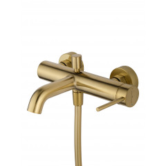 Смеситель для ванны с душем WONZON & WOGHAND STICK, Брашированное золото (WW-88639017- BG)