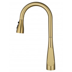 Смеситель для кухни с выдвижным изливом WONZON & WOGHAND, Брашированное золото (WW-121E201B-BG)