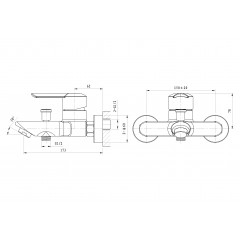 Смеситель для ванны WONZON & WOGHAND BAROQUE, Хром (WW-193101-CR)