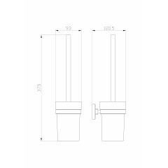 Туалетный ершик в комплекте WONZON & WOGHAND ROMA, Бронза (WW-7229)