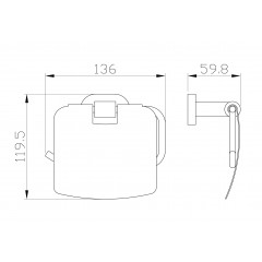 Держатель для туалетной бумаги с крышкой WONZON & WOGHAND FIRST, Хром (WW-8426)
