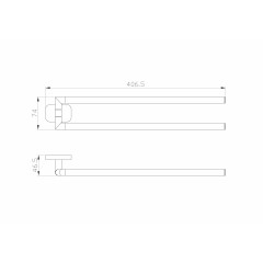 Полотенцедержатель поворотный WONZON & WOGHAND GRAFFITY, Темный графит (WW-9331)