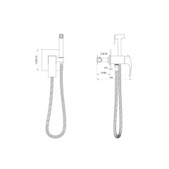 Смеситель с гигиеническим душем встраиваемый WONZON & WOGHAND FIT, Хром (WW-88829009-CR)