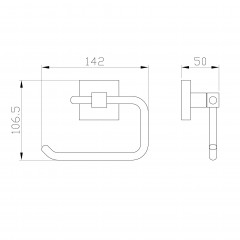 Держатель для туалетной бумаги без крышки WONZON & WOGHAND POLO, Темное золото (WW-8916-DG)