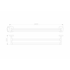 Полотенцедержатель двойной WONZON & WOGHAND PORTO, Хром (WW-1001)