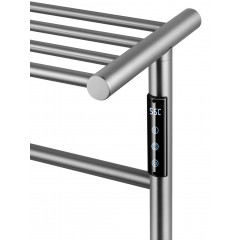 Полотенцесушитель электрический с полкой WONZON & WOGHAND BONN, Брашированный никель (WW-AL402-BR)