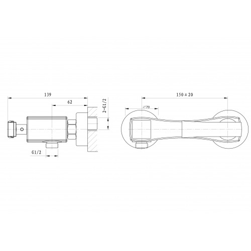 Смеситель для душа WONZON & WOGHAND TRIUMPH, Хром (WW-564101-CR)
