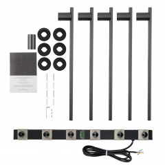 Полотенцесушитель электрический встраиваемый WONZON & WOGHAND DORTMUND, Темный графит (WW-A365-GM)