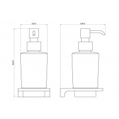 Дозатор мыла WONZON & WOGHAND ECLIPSE, Глянцевое золото (WW-9133-LG)