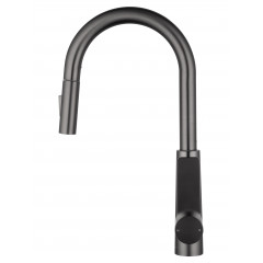 Смеситель для кухни с выдвижным изливом WONZON & WOGHAND, Темный графит (WW-A20782-BGG)