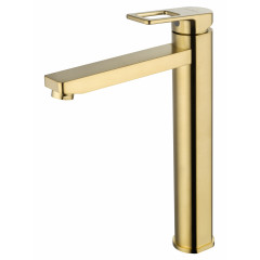 Смеситель для раковины высокий WONZON & WOGHAND FRAME, Брашированное золото (WW-88239010- BG)