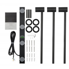 Полотенцесушитель электрический встраиваемый WONZON & WOGHAND HAMBURG, Черный матовый (WW-AL313-MB)