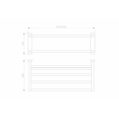 Полотенцедержатель с полкой WONZON & WOGHAND GRAFFITY, Брашированный никель (WW-9381-BN)