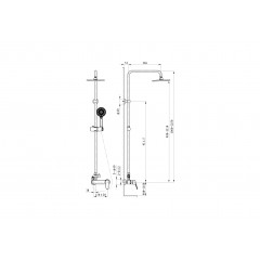 Душевая система WONZON & WOGHAND BALANCE, Хром (WW-054601-CR)