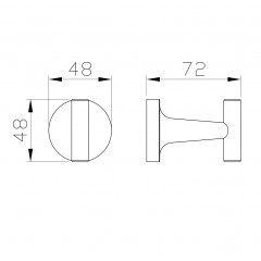 Крючок для ванной WONZON & WOGHAND SIMPLE, Хром (WW-6515)