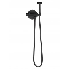 Смеситель с гигиеническим душем и термостатом встраиваемый WONZON & WOGHAND, Черный матовый (WW-88819902-MB)