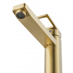 Смеситель для раковины высокий WONZON & WOGHAND FRAME, Брашированное золото (WW-88239010- BG)