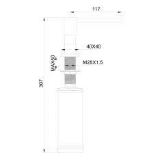 Дозатор мыла WONZON & WOGHAND, Брашированное золото (WW-88SD01-BG)