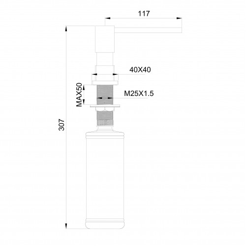 Дозатор мыла WONZON & WOGHAND, Брашированное золото (WW-88SD01-BG)