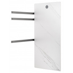 Полотенцесушитель электрический с каменной плитой Белый мрамор WONZON & WOGHAND STUTTGART, Темный графит (WW-A503-GM)