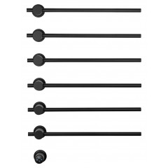 Полотенцесушитель электрический встраиваемый WONZON & WOGHAND BADEN, Черный матовый (WW-AL366-MB)