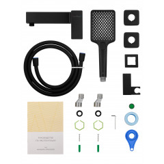 Смеситель для душа WONZON & WOGHAND CUBE 2.0, Черный матовый (WW-88048068-MB)