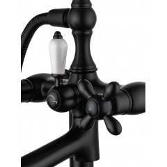 Смеситель для ванны напольного монтажа WONZON & WOGHAND RETRO, Черный матовый (WW-88649020-MB)