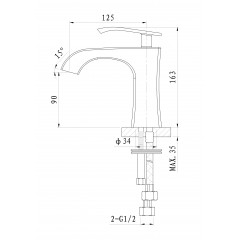 Смеситель для раковины WONZON & WOGHAND TRIUMPH, Хром (WW-561101-CR)