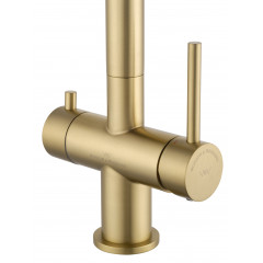 Смеситель для кухни c подключением фильтра WONZON & WOGHAND, Брашированное золото (WW-3211-BG)