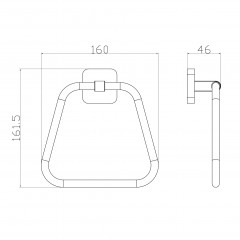 Кольцо для полотенец WONZON & WOGHAND STILL, Хром (WW-6613)
