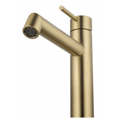 Смеситель для раковины высокий WONZON & WOGHAND, Брашированное золото (WW-H1064-BG)