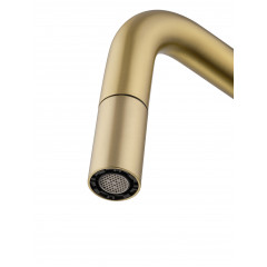 Смеситель для кухни с выдвижым изливом WONZON & WOGHAND, Брашированное золото (WW-6018-BG)