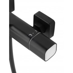 Смеситель для ванны с душем и термостатом WONZON & WOGHAND SOLID, Черный матовый (WW-C2011-A-MB)