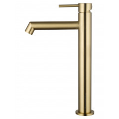 Смеситель для раковины высокий WONZON & WOGHAND, Брашированное золото (WW-H1064-BG)