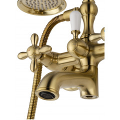 Смеситель для ванны с душем WONZON & WOGHAND RETRO, Брашированное золото (WW-88639020- BG)