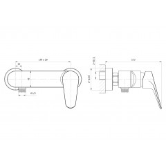 Смеситель для душа WONZON & WOGHAND BALANCE, Хром (WW-054101-CR)