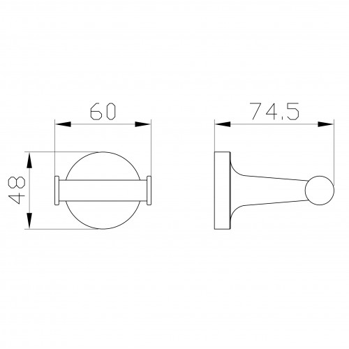 Двойной крючок для ванной WONZON & WOGHAND SIMPLE, Брашированное золото (WW-6525-BG)