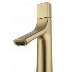 Смеситель для раковины высокий WONZON & WOGHAND The ONE, Брашированное золото (WW-H1011-BG)