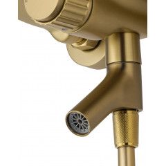 Смеситель для ванны с душем WONZON & WOGHAND CLICK, Брашированное золото (WW-FE05L221- BG)